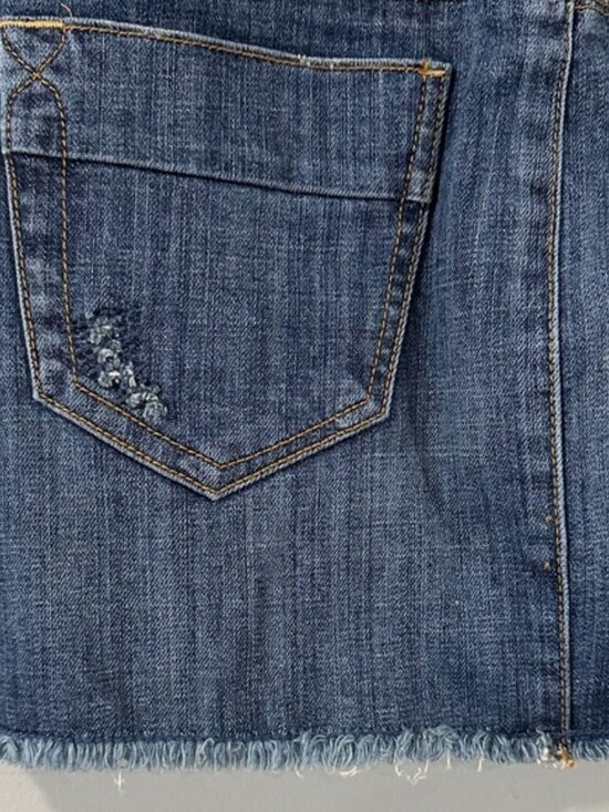 a.n.a Distressed Blue Mini Skirt med wash size 10 - Picture 3 of 13